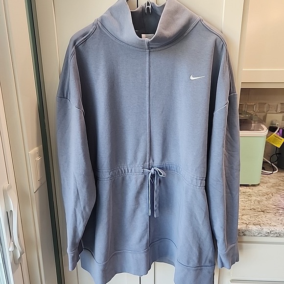 Nike Dri-Fit pullover training top sweater long blue women's SZ XXL - Picture 1 of 9